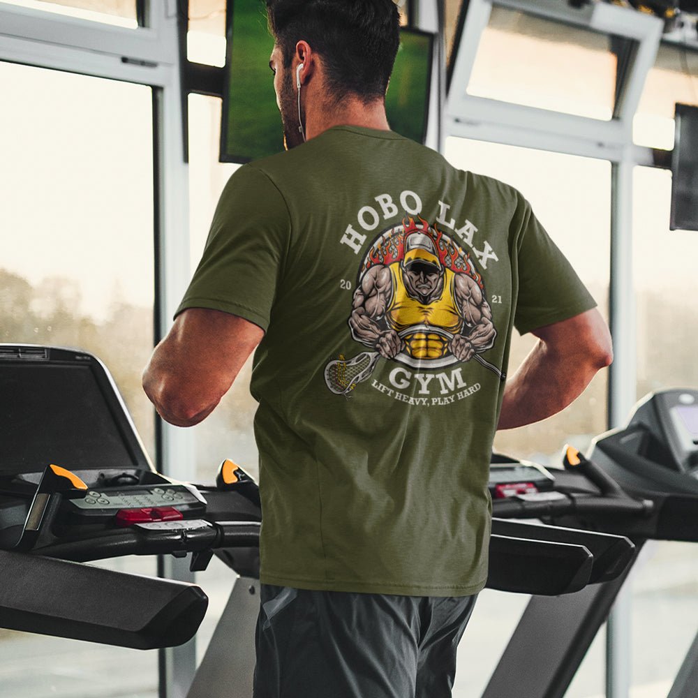 Lift Heavy, Play Hard Tee - Hobo Lax